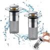 Pieces Stainless Steel Floor Drain Filter Strainer Plug with Pop-Up Hair Filter Universal Drain Plug for Bathroom Kitchen