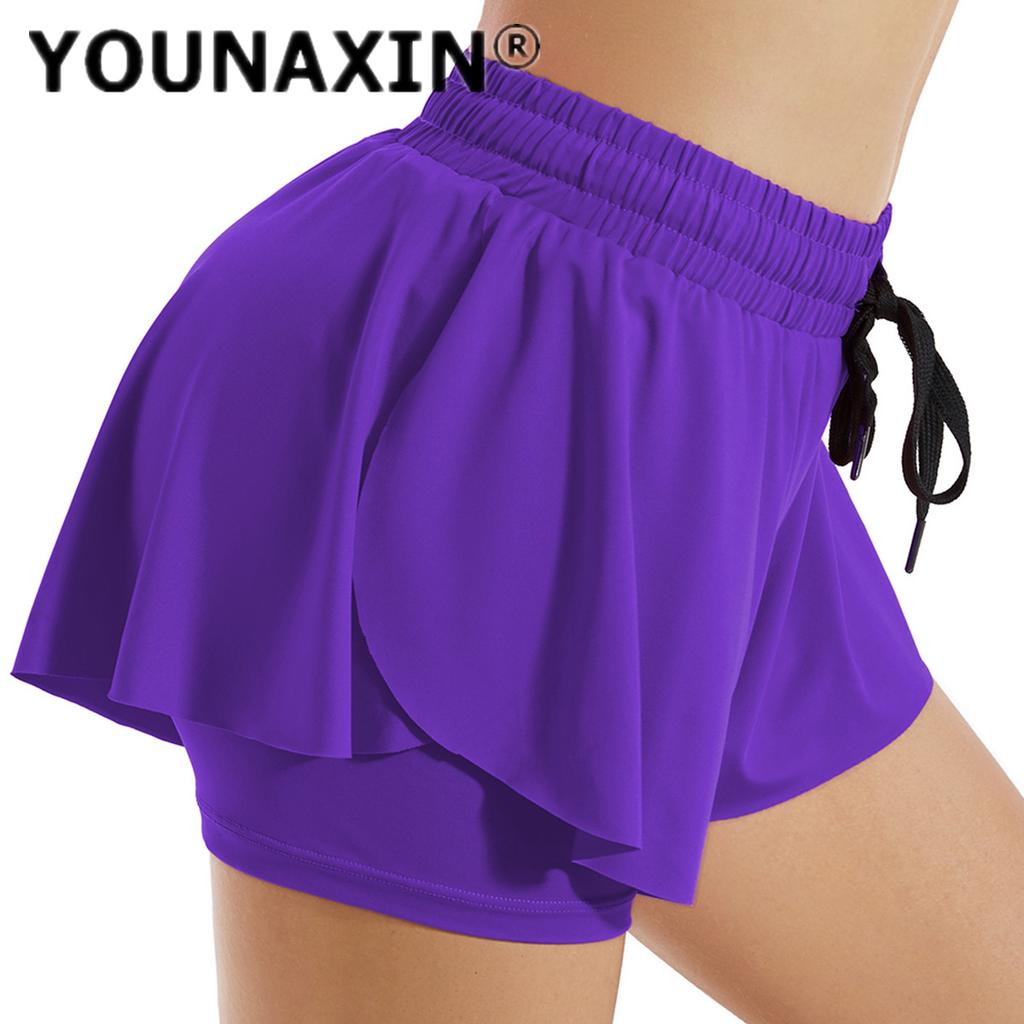 Женские теннисные кюлоты Юбка для йоги и фитнеса Защита от просвечивания Тренировочные Атлетические Шорты для бега для девочек Спортивные Шорты с подкладкой Брюки Юбки для гольфа Тренировочные юбки S M L XL