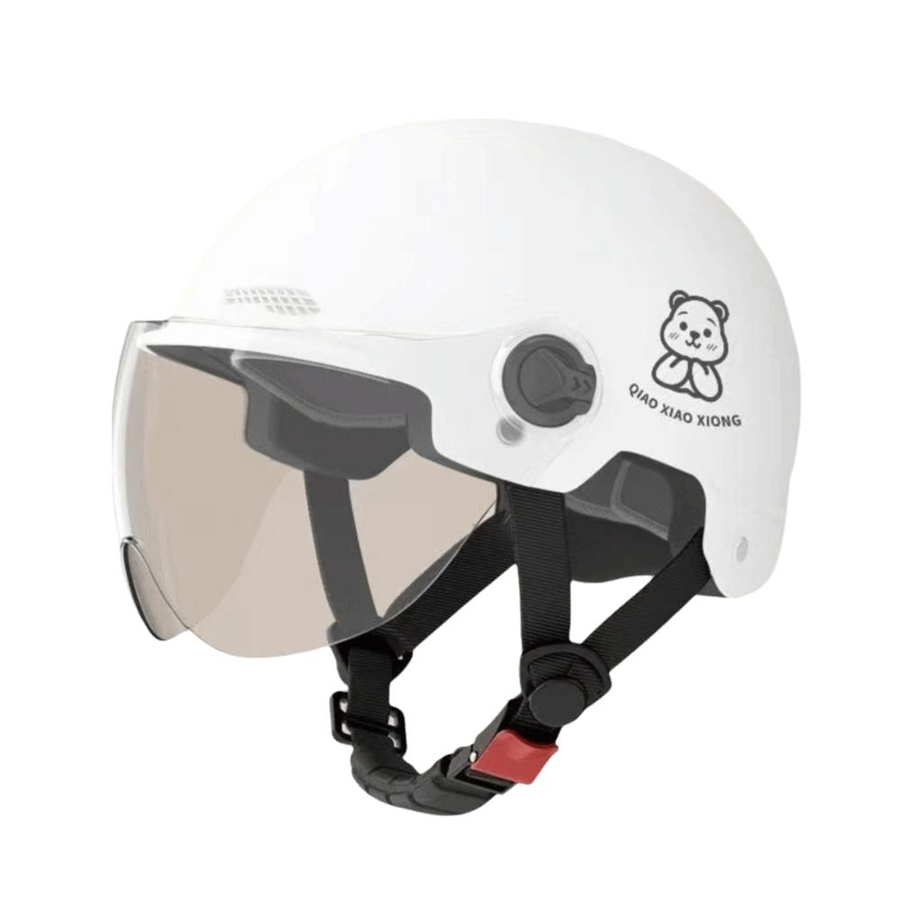 Cartoon Bear Electric Bicycle Helmet With Goggles Universal Half Helmet  Universal
