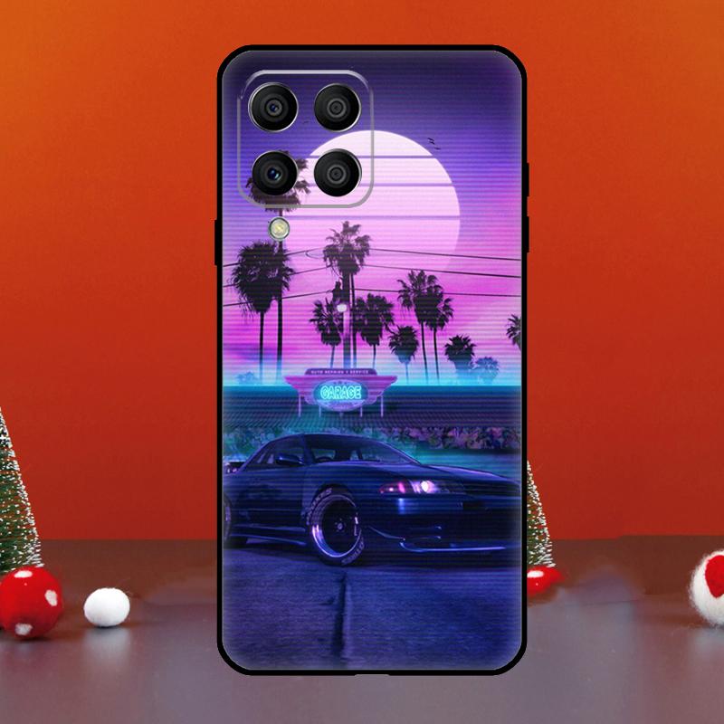 Синтвейв 80-х Ретро Неон вэйпорвейв Для Samsung Galaxy M21 M31 M55 M15 M11 M13 M33 M35 M53 M14 M34 M54 M12 M32 M52 M06 M16 Чехол
