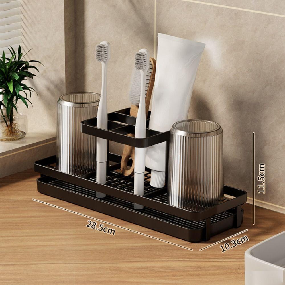 Schnelltrocknendes Kosmetik-Aufbewahrungsregal Multifunktionales Zahnpasta-Regal Elektrische Zahnbürste