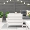 Garden Stool White 62x63.5x53.5 Cm Solid Pine Wood