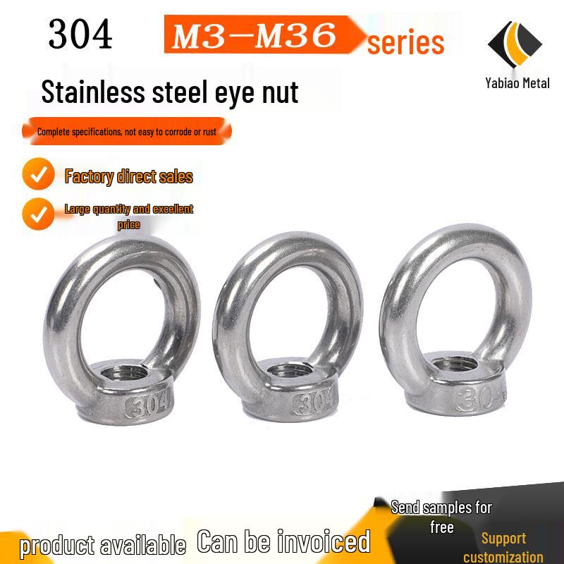 304 Stainless Steel Marine Lifting Eye Nut Bolt (M3-M36).