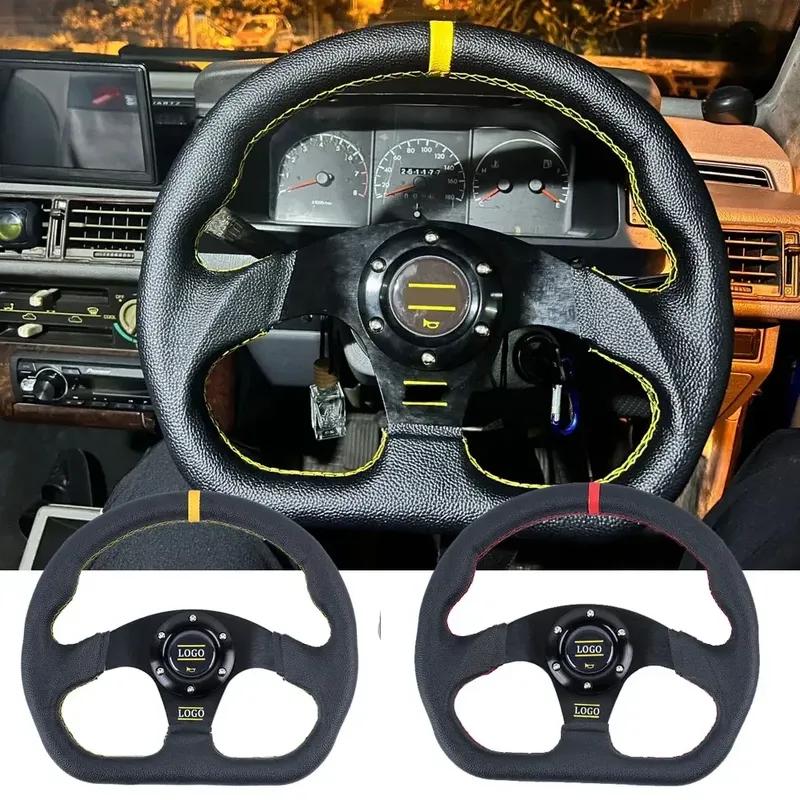 13inch Car Steering Wheel Universal 320mm PVC Aluminum Racing Sport Steering Wheel Fit To Most Cars Modification Accessories