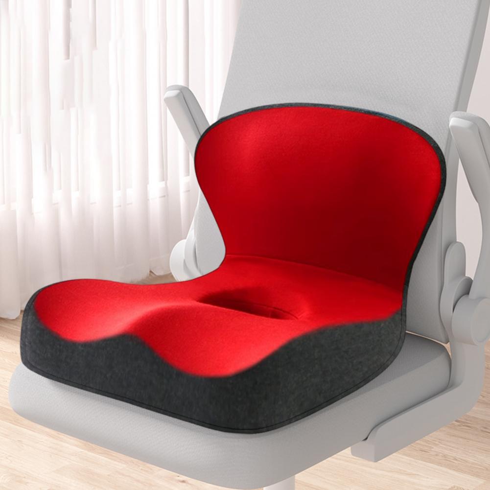 Seat Cushion for Office Chair Tailbone Pain Relief Cushion Ergonomic Memory Foam Seat Back Cushion Set for Office Car for Long