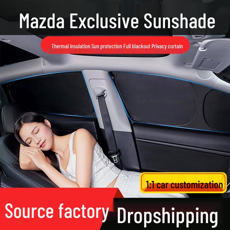 Mazda EZ-60 Car Window Shade: Sun, UV & Heat Protection, Camping Privacy