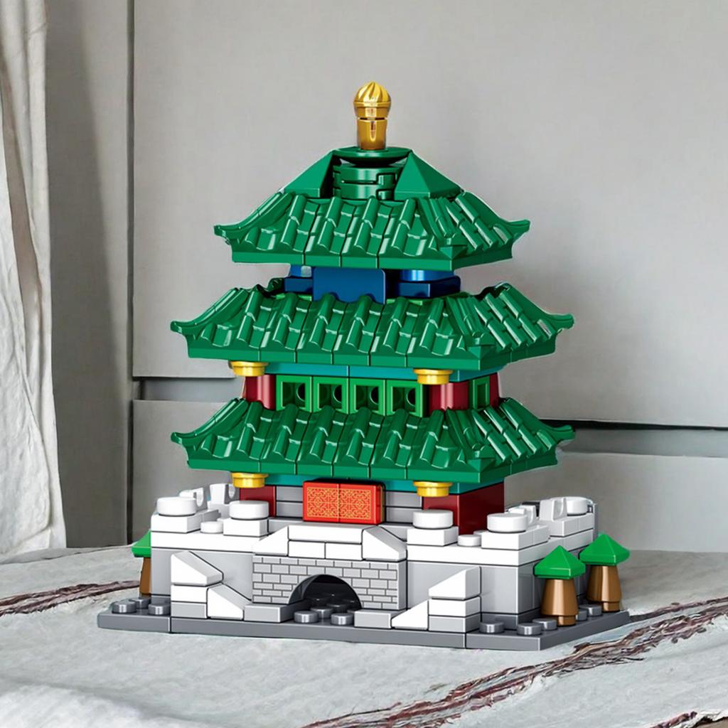 162+PCS Historic Building Building Blocks Toys Model Four random ones Kid Desktop Ornament Gifts