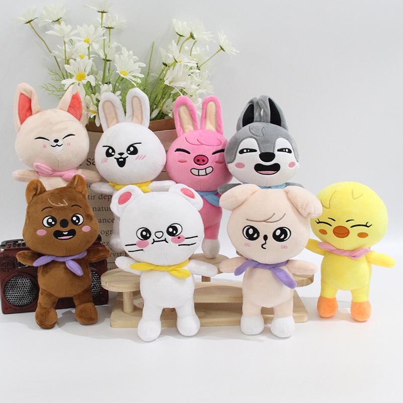 Skzoo Plush Toys Stray Kids Plush Wolf Chan Cartoon Stuffed Animal Plushies Doll Cute Companion for Kids Adults Fans Gift 20CM