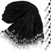 100 Pcs/lot Nylon Safety Lanyards Neck Rope For Card Holder Badge Keychain ID Card  of Black Blue Red Green Landyard