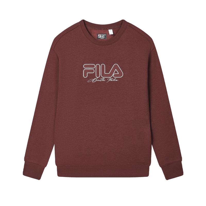 New FILA ORIGINALE Sweatshirt Unisex Wine Red F51M449204F-WI