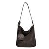 Niche Design Fashion Woven Bucket Bag for Women 2025 New Versatile Casual Lazy Style Commuter Shoulder Bag