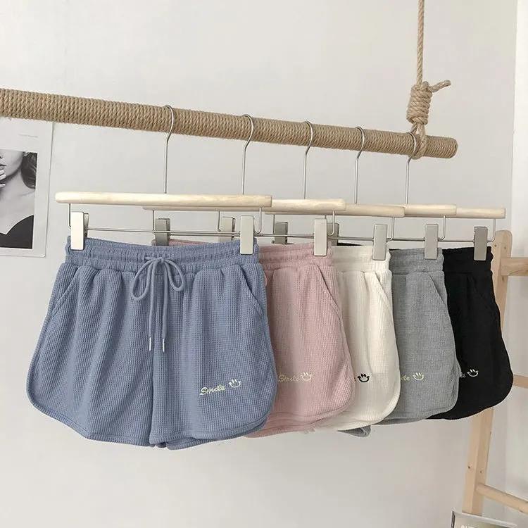 Damen-Super-Shorts, Sommer, dünn, lässig, breite Beine, hohe Taille, lockere Sport-Shorts, Zuhause, drei Punkte, Mädchen, Fitness, niedliche Jogginghose