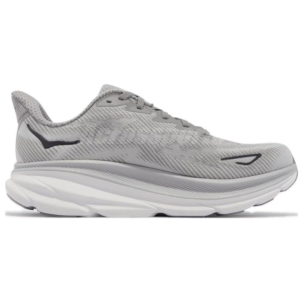 HOKA Clifton 9 2E Wide Harbor Mist Men Sneakers Grey Black 1132210-HMBC