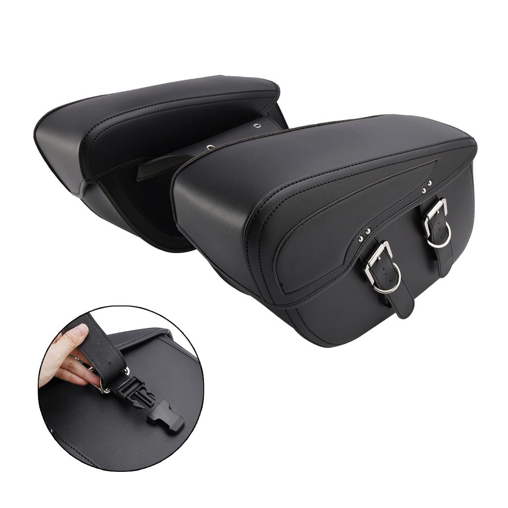 Tail Bag Side Saddlebag Tail Bag Luggage Pouch Storage Black 42L For Motorbike