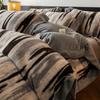 A Winter Warm Plush Bedding Set Queen King Size Soft Fleece Bed Sheets