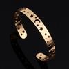 Factory direct sales of new jewelry, popular European and American pentagram hollow opening bracelet, retro fashion temperament bracelet