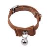 Pet Dog Cat Collar Fiber Adjustable Collars with Bells Bow Tie Necklace