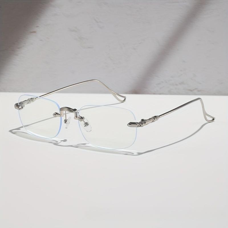 +100~+400 Trendless Frameless Anti-fatigue Anti-blue Light Computer Reading Glasses Fashion And Trend Perfect