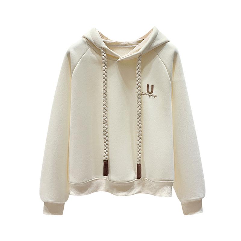 Women's Fleece-Lined Hooded Sweatshirt - New 2024 Petite Winter Dopamine Style