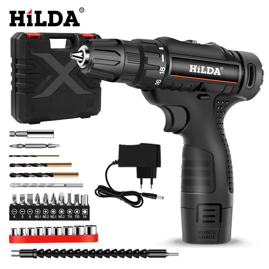 12V Dual-Speed Rechargeable Lithium Electric Drill & Screwdriver