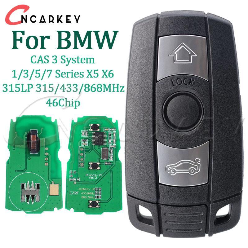 Remote Half Smart Control Key for BMW 46Chip 315LP 315/433/868MHz CAS3 System 1/3/5/7 Series X5 X6 E60 E61 E70 E71 E87 E90 Z4