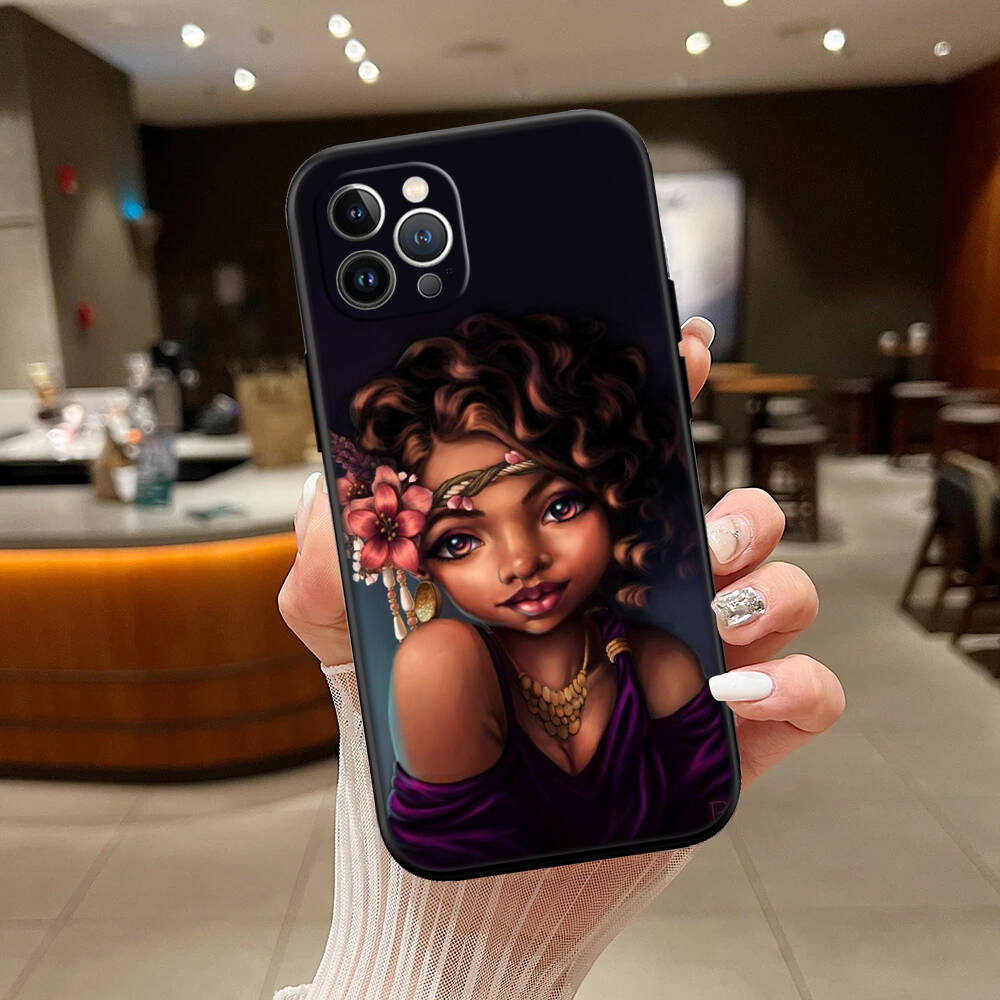 Chica Poppin Black Girl Phone Case for Xiaomi Poco C40 C51 C50 C55 C65 C71 C75 C85 F8 F7 F6 F5 F3 F2 X7 X6 X4 X3 M7 M6 M5 M4 M3 M2 Pro