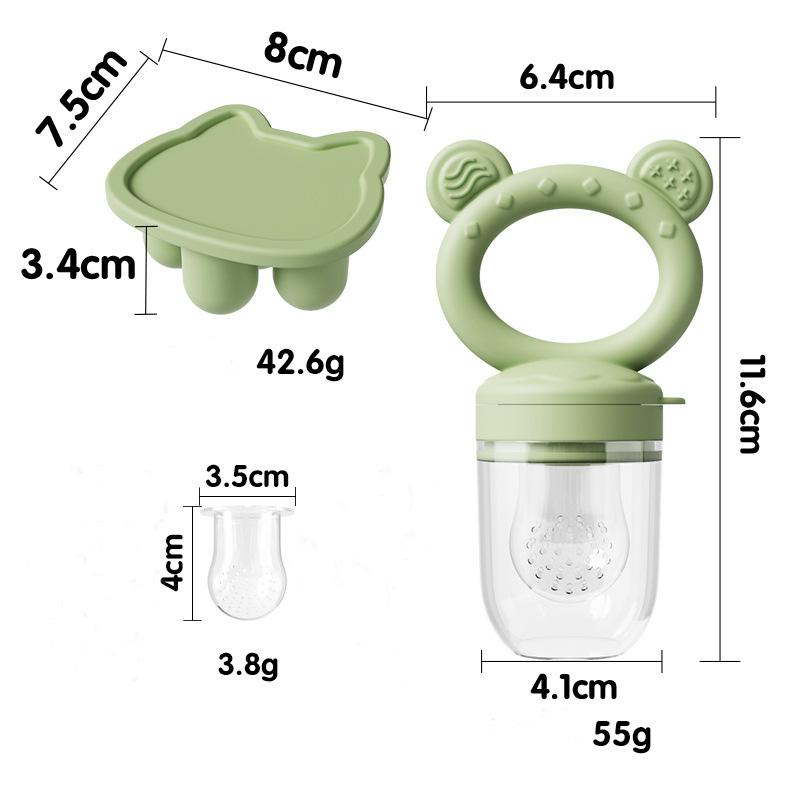 Set di Ciucci Frutta in Silicone per Svezzamento - Kit Strumenti per Mangiare Integratori Alimentari per Neonati