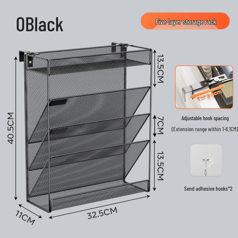 Metal Duvara Monte Ofis Dosya Rafı: Masa veya Masaüstü Bölmesi İçin Çok Katmanlı Asılabilir Düzenleyici