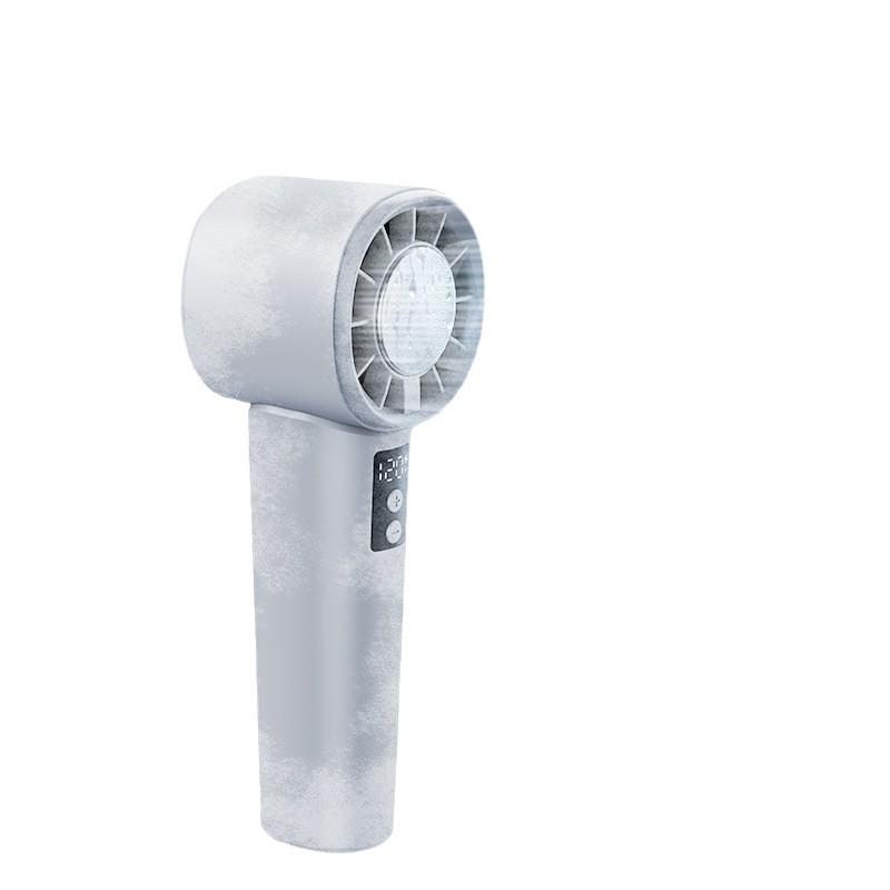 USB Rechargeable Turbo Mini Fan with Digital Display - Silent 120 Speed Handheld