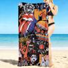 1Pc Rock Music Legends Beach Towel, Quick Dry, Multi-Use for Beach Pool Gym Yoga Home Travel, Christmas, Halloween, Xmas Gift M92912