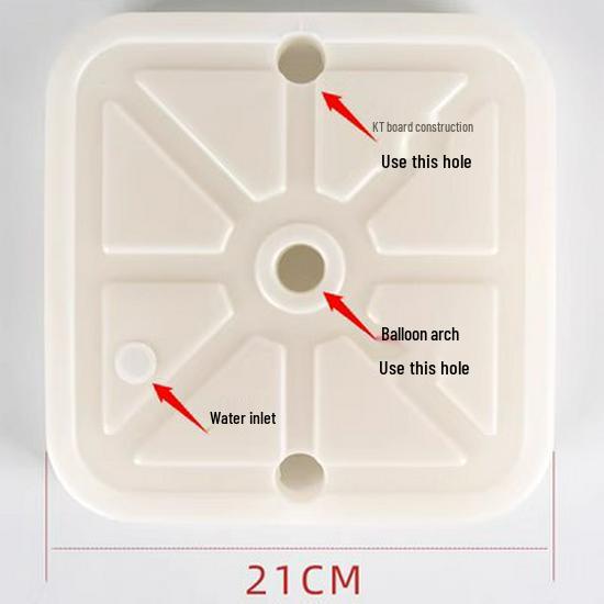Règle télescopique métallique pour ballons avec bouchon d'eau et base en nid d'abeille