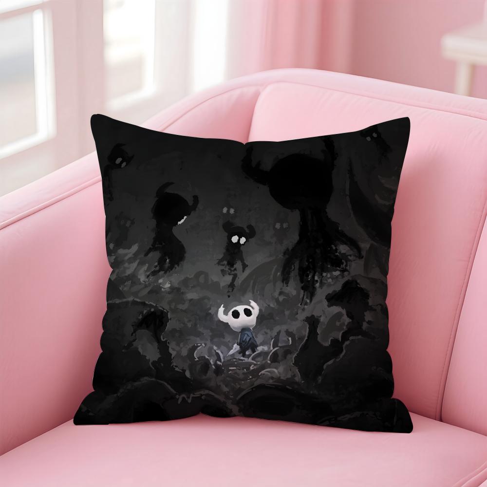 H-Hollow KnightS Cushion Cover Home & Car Multi-Scene Pillow Cover - Reversible, Soft & Durable for Daily Use