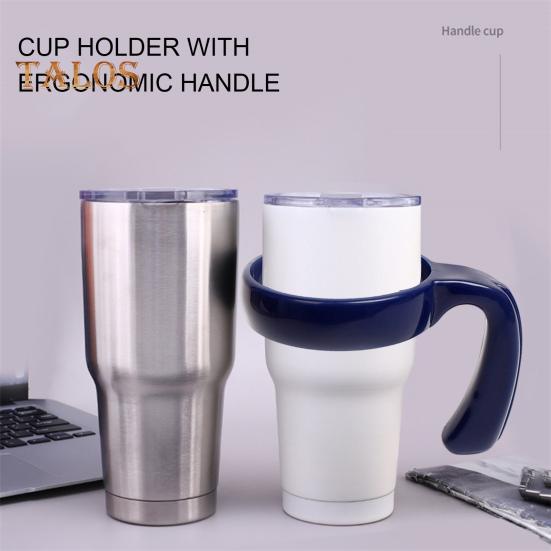 2 Pcs Tumbler Handle Attachment Ergonomic Grip Anti Slip Car Cup Holders BPA Free Travel Mug Handles for 20/32oz Tumbler Cup Accessories