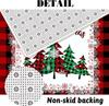 4Pcs Bathroom Shower Curtain Set  Merry Christmas Red Buffalo Plaid Bathroom Curtain With 12 Hooks Non Slip Rugs Toilet Cover Mat Bathroom Partition