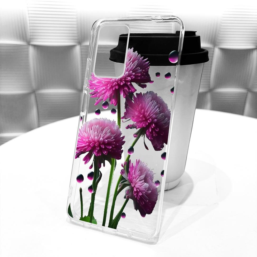 Transparent For Samsung Galaxy A72 4G Case Cute Fashion Flowers Funny Painted Casing For Samsung A72 4G SM-A725M SM-A725F Cover