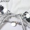 BITCED Summer Women's Fashion Sexy Halterneck Backless Sequinned Crop Top