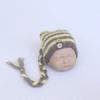 Hand Knitted Crochet Angora Wool Baby Elf Hat Newborn Coming Home Bonnet Beanie for Photography Props