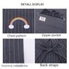 Striped Zippered Cotton Apron With Straps Breathable Apron Kitchen Oil Resistant Aprons Women's Dirt Resistant Work Clothes