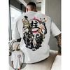 T-shirt Stampata Anime Demon Slayer per Uomo e Donna, Coppia, Street Fashion, Oversize, Casual, Estiva, Top Genitore-Figlio, Harajuku Y2K
