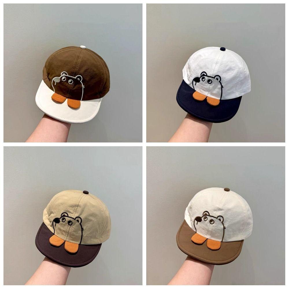 Quick Dry Cartoon Bear Baby Hat Casual Kids Peaked Caps Fashion Newborn Sun Hat  Beach