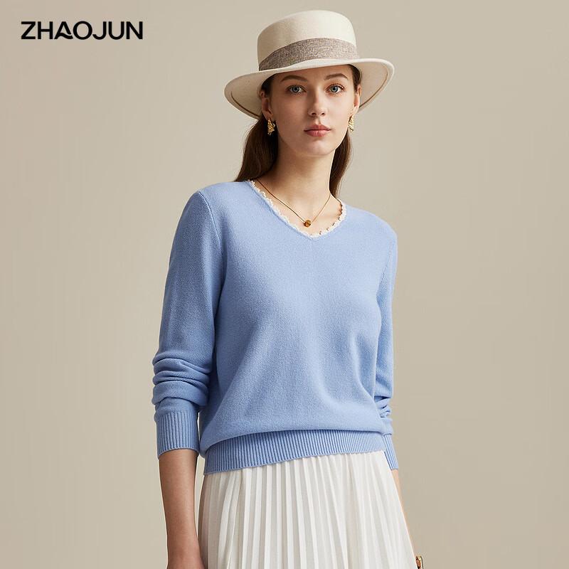 Women's 100% Wool V-Neck Knit Top