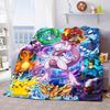 Pokemon Flannel Blanket Soft Warm Plush Lightweight Throw for Couch Sofa Bed Cozy Travel Winter Home Decor -QJY