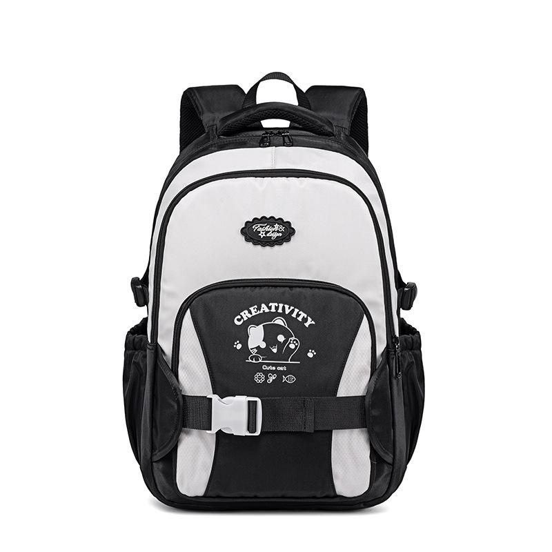 

High-value schoolbag female, American retro junior high school student, high school student, versatile backpack, tide travel backpack чорний