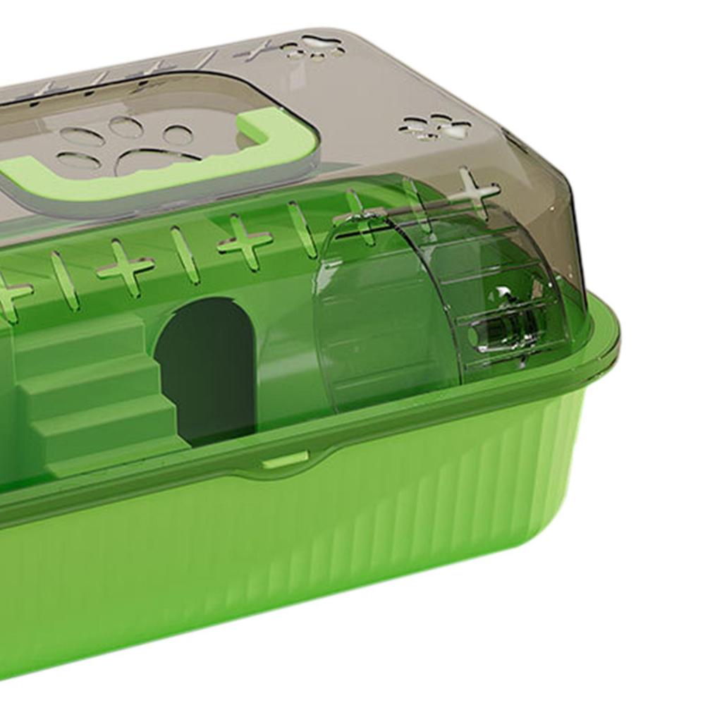 Travel Transparent Hamster House Hamster Carry Case Cage Ventilation Portable Hamster Cage for Guinea Pigs Rats Small Animals