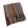 Bohemian Knitted Sofa Blanket: Cozy Autumn & Winter Shawl for Travel, Office, or Nap