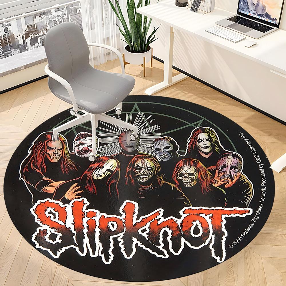 1pc Slipknot Band Merchandise Carpet, Round Non-Slip Durable Large Size Office Carpet, Suitable for Office,yy250908027