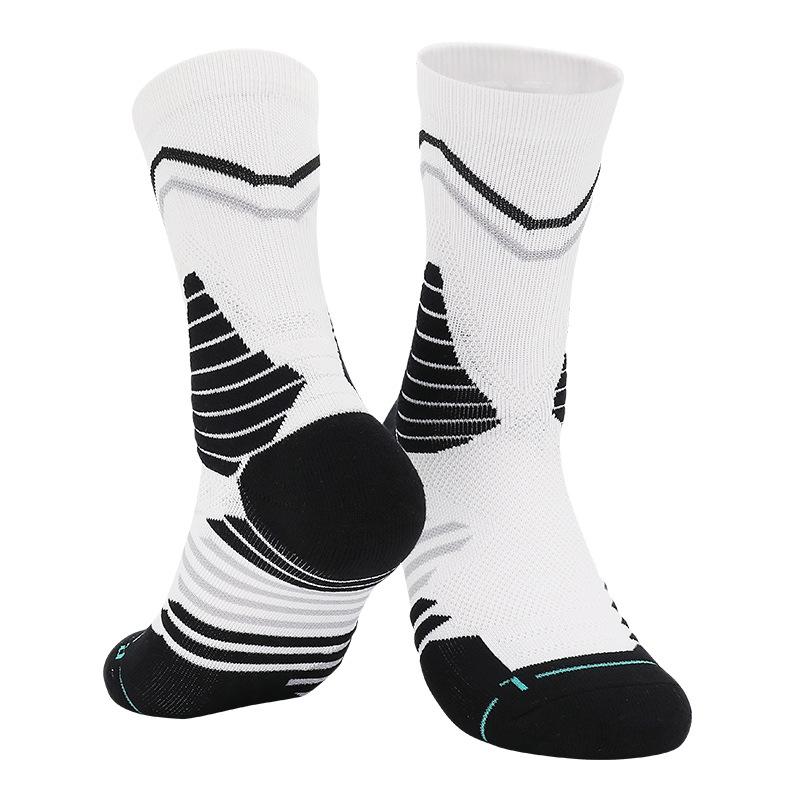 Basketballsocken Herren Professionell Verdickt Frottee Sohle Rutschfest Schweißabsorbierend Mittellange Socken Elite Socken High-Top Sportsocken