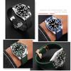 20mm Rubber Silicone Watch Strap Fit For Omega Seamaster 300 AT150 for Rolex black green water ghost watchband Folding buckle