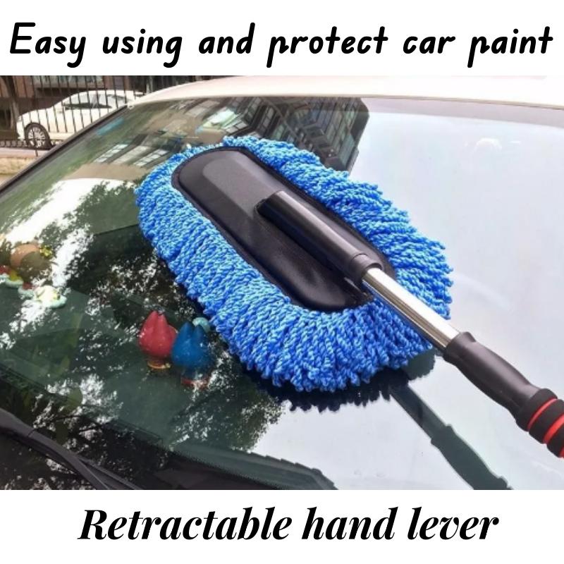 Retractable Car Wash Mop Chenille Dust Duster Car Scrub Scrub Cleaning Tools Car Cleaning Beauty Products