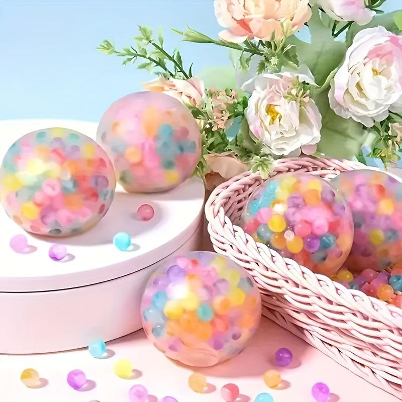 Stress Relief Ball Toy Children's Vent Grape Ball 6.0 Pattern Beads Colorful Beads Decompression Vent Ball Squeeze Pinch Fun